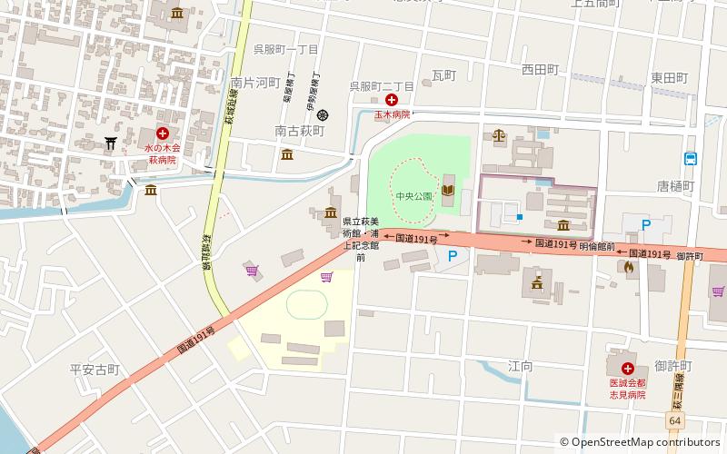 Hagi Uragami Museum location map