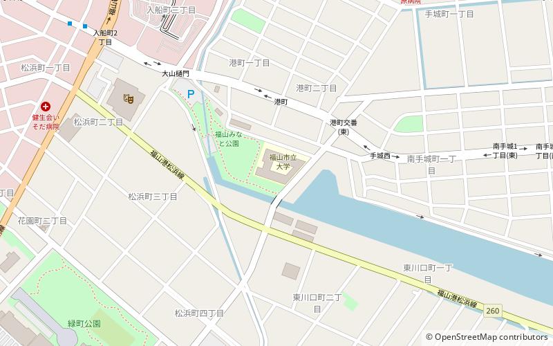 Fukuyama City University location map