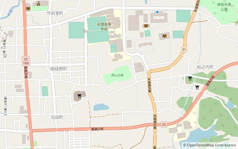 Nishiyama tumulus location map