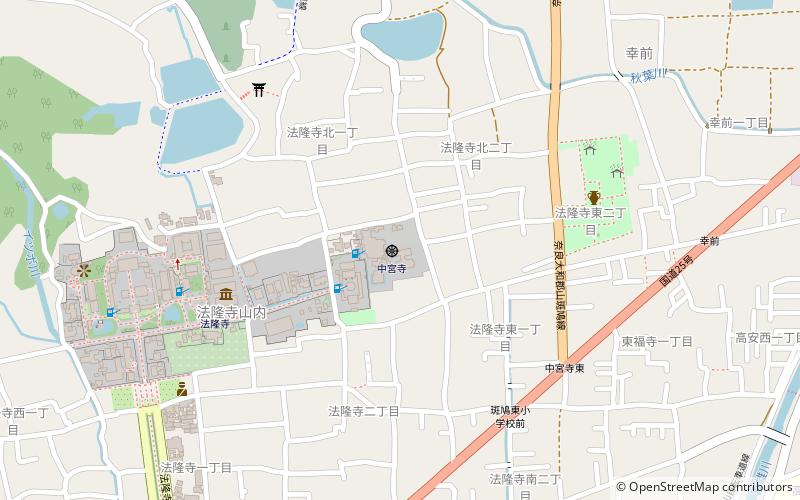 Chūgū-ji location map