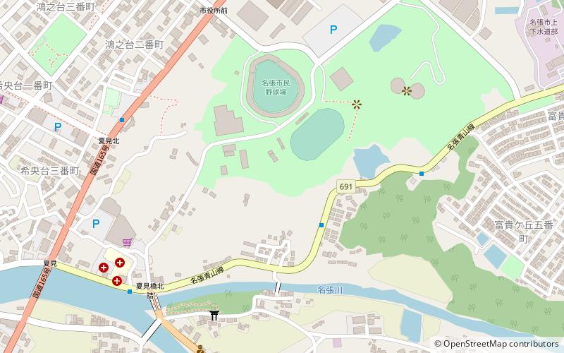Natsumi Temple complex location map