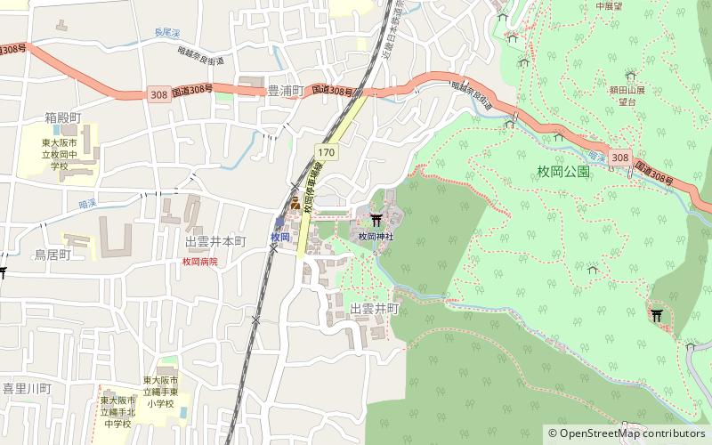 Hiraoka Shrine location map