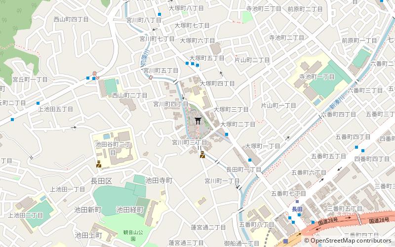 Nagata-Schrein location map
