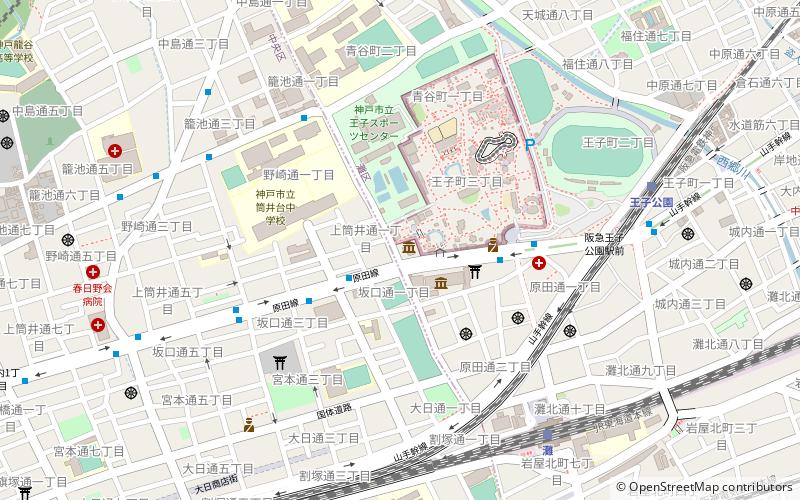 Musée municipal de Littérature de Kobe location map