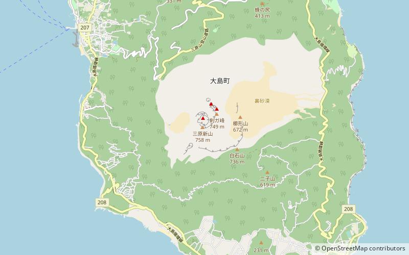 Mont Mihara location map