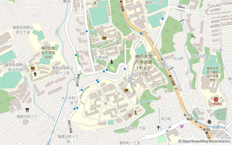 Universidad de Kōbe location map