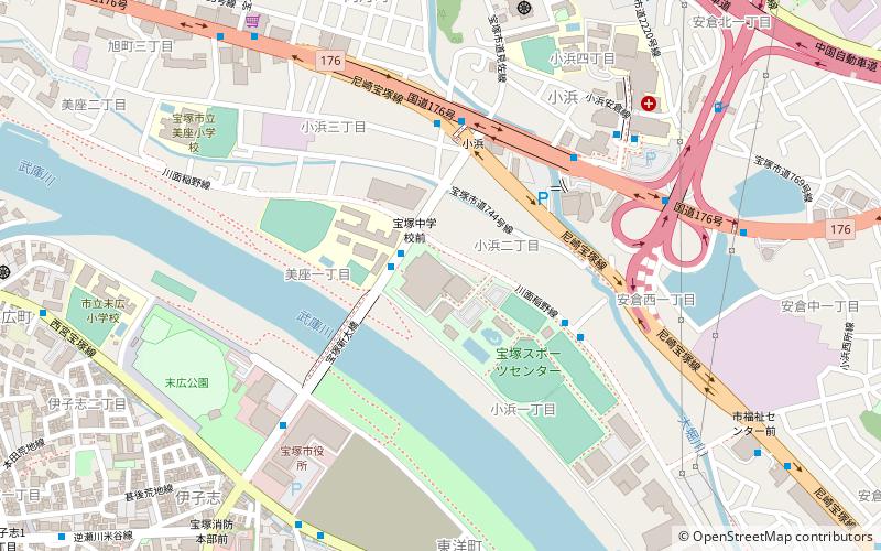 takarazuka city general gymnasium nishinomiya location map
