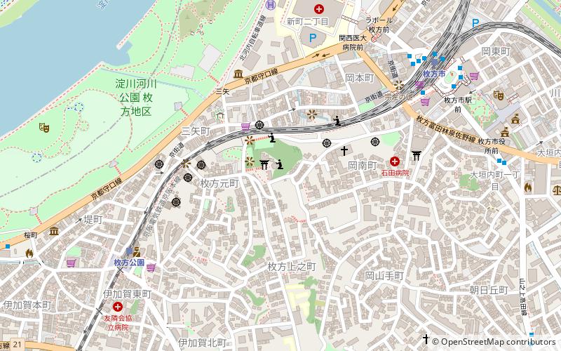 okami shrine hirakata location map