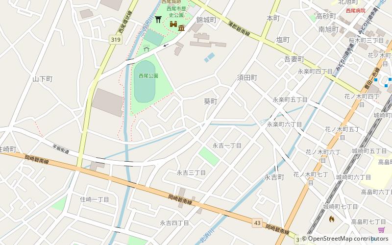 Nishio Castle location map