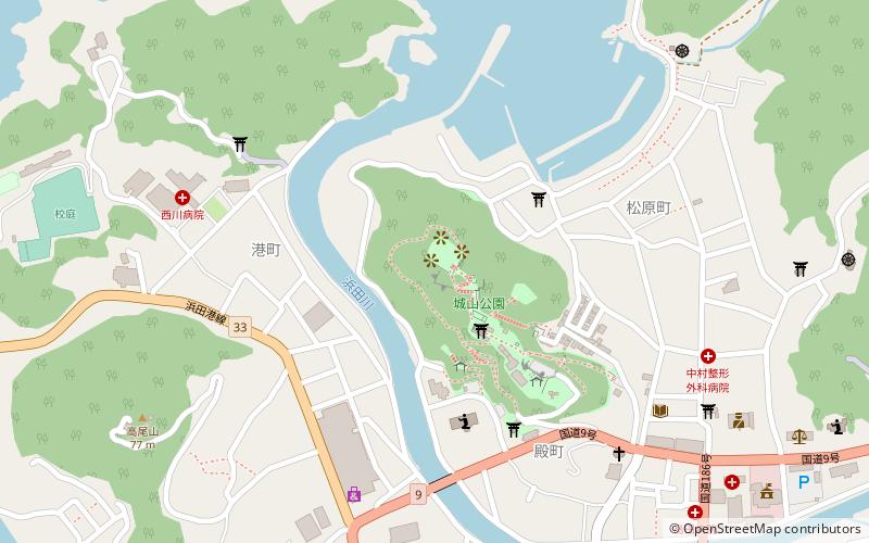 Hamada Castle location map