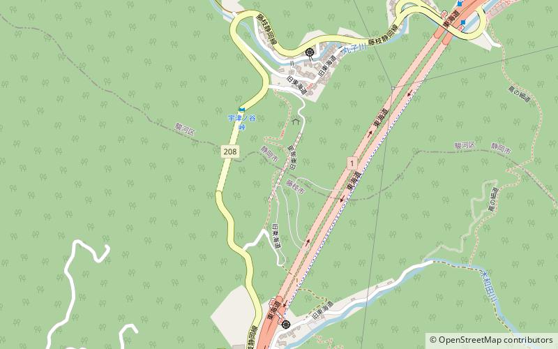 Utsunoya Pass location map
