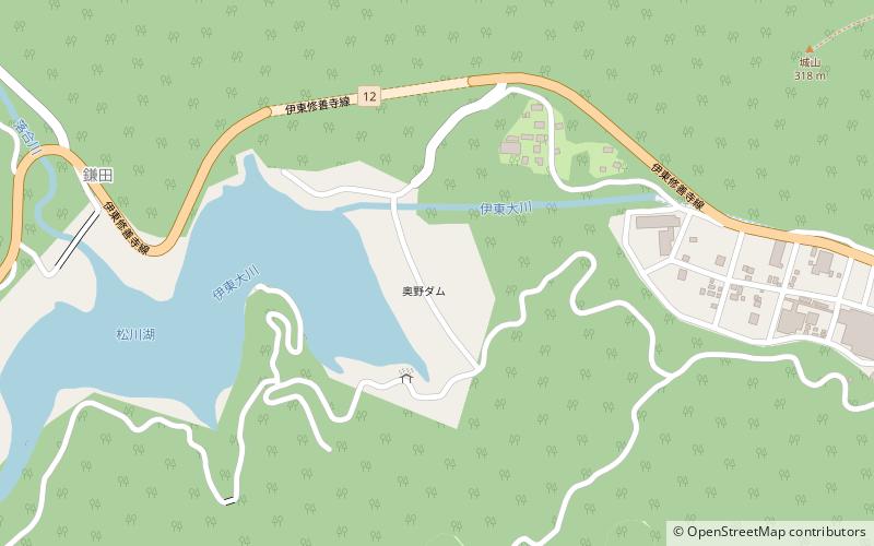 Okuno Dam location map