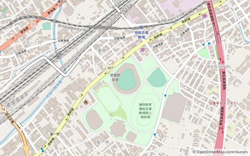kusanagi stadium shizuoka location map