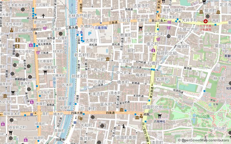 shinmonzen dori kyoto location map