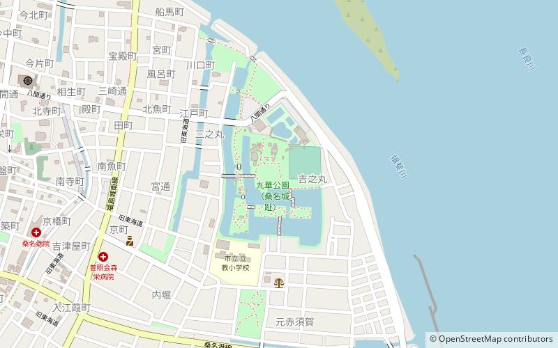 Kuwana Castle location map