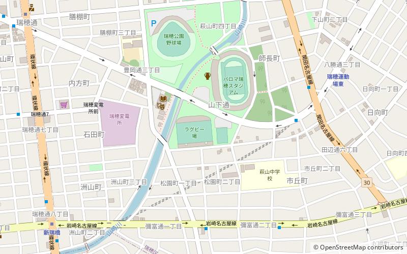 Mizuho Rugby Stadium location map