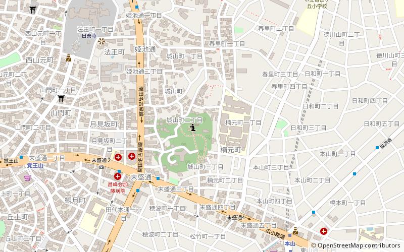 Shiroyama Hachiman-gū location map
