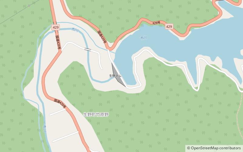 Ikuno Dam location map