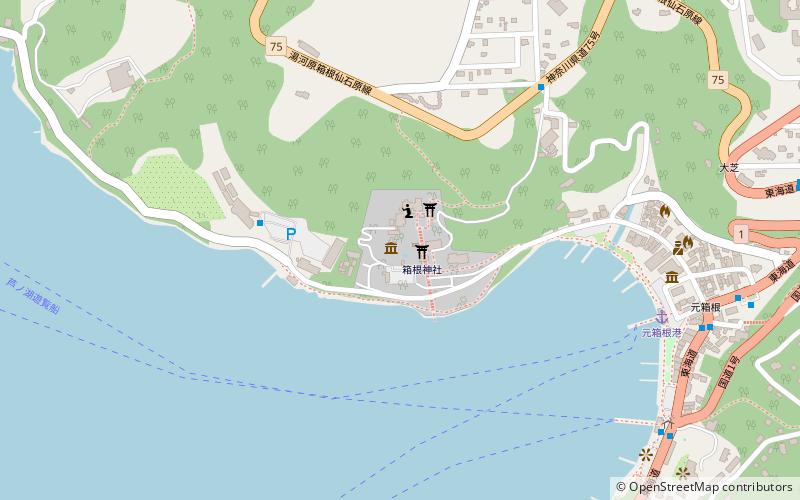 Hakone-Schrein location map