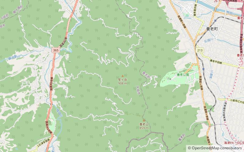 Yōrō Mountains location map