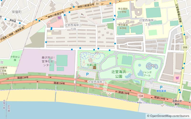 shi tang hai bang gong yuan jiao tong zhan shi guan fujisawa location map