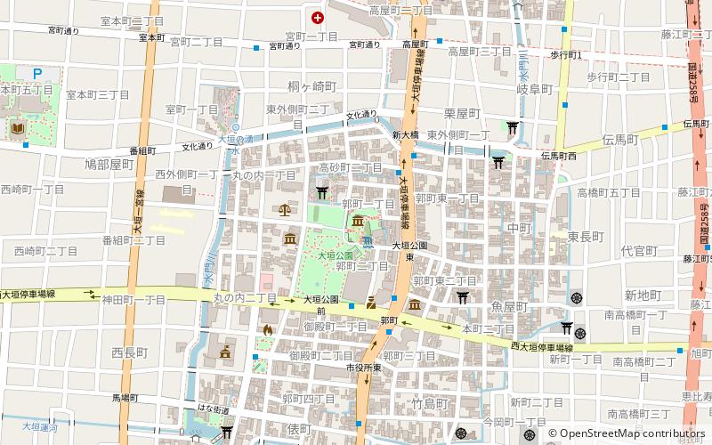 Burg Ōgaki location map