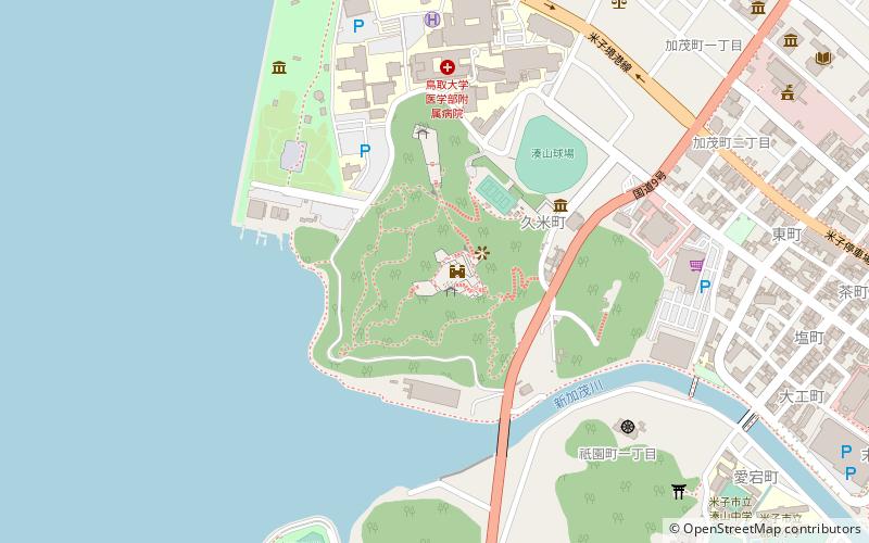 Yonago Castle location map