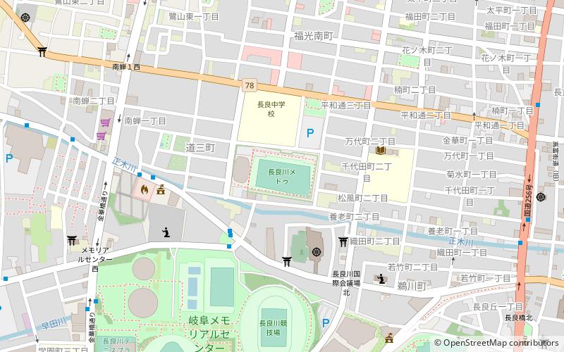 Gifu Nagaragawa Meadow location map