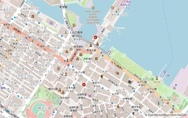 Yokohama Silk Museum location map