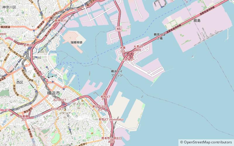 Yokohama Bay Bridge location map