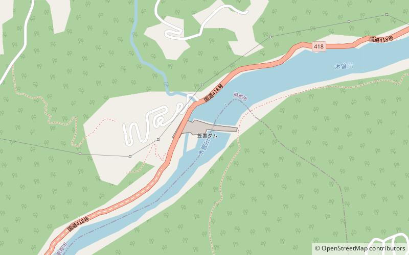 Kasagi Dam location map