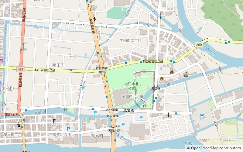matsue city general gymnasium location map