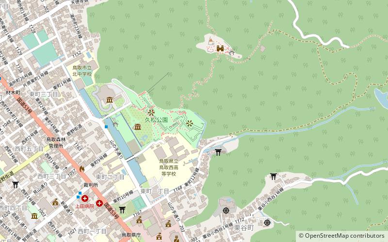Tottori Castle location map