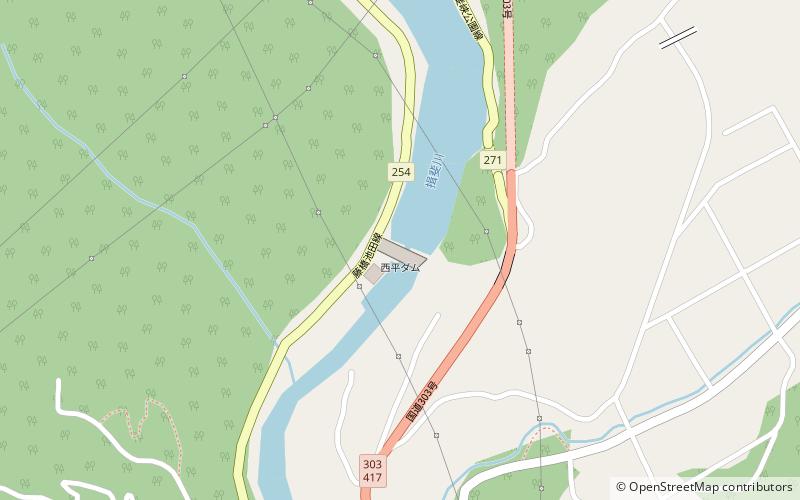 Nishidaira Dam location map