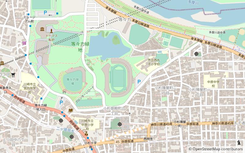 Todoroki Athletics Stadium location map