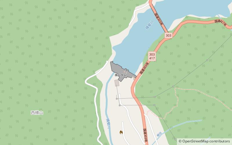 Yokoyama Dam location map