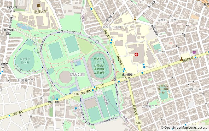 Komazawa Olympic Park Stadium location map