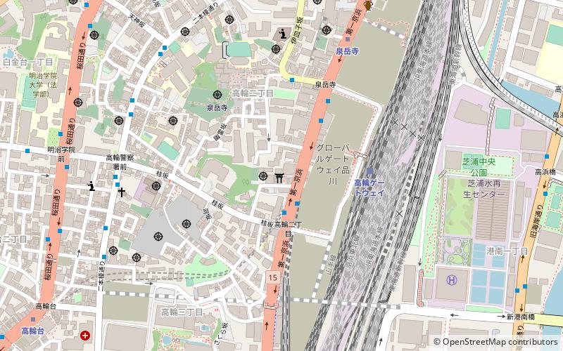 Takanawa Shrine location map