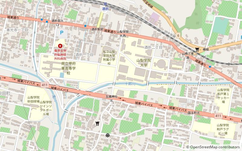 Yamanashi Gakuin Junior College location map
