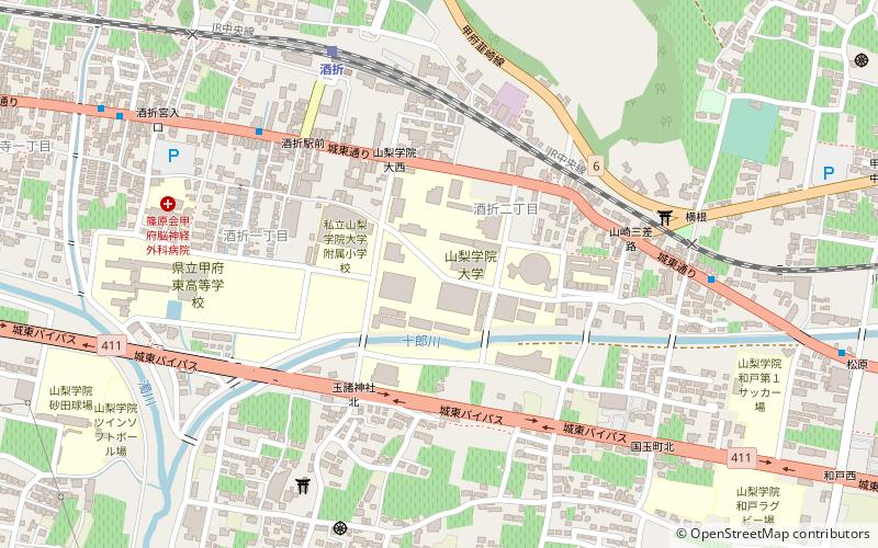 Yamanashi Gakuin University location map