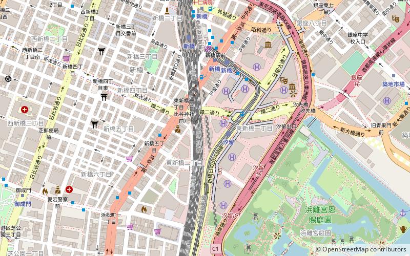 Shiodome Media Tower location map