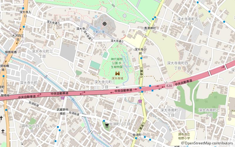 Jindaiji Castle location map