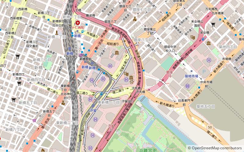 Caretta Shiodome location map