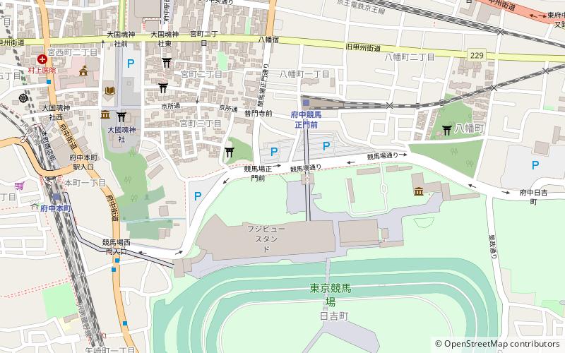 temple de la renommee des courses japonaises fuchu location map