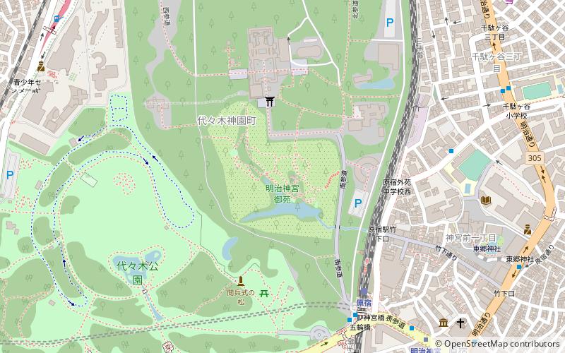 Meiji Shrine Inner Garden location map