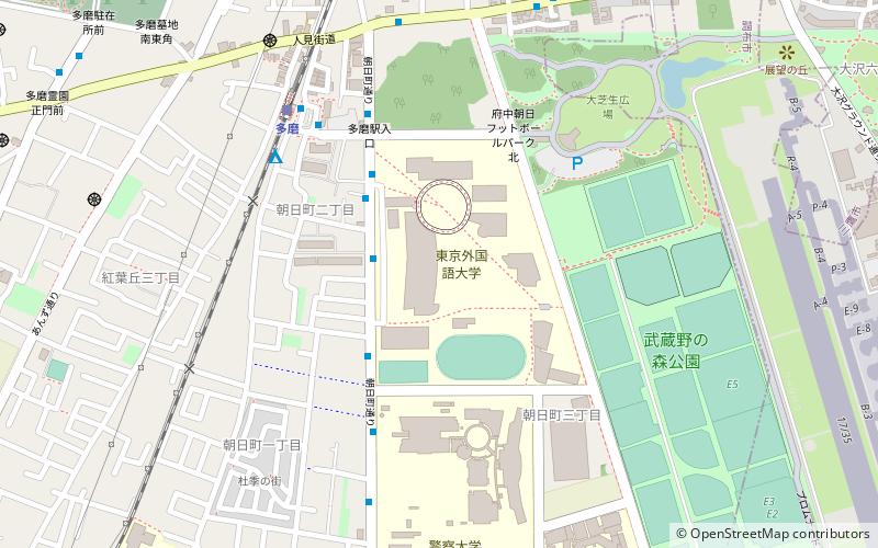 Université des études étrangères de Tokyo location map