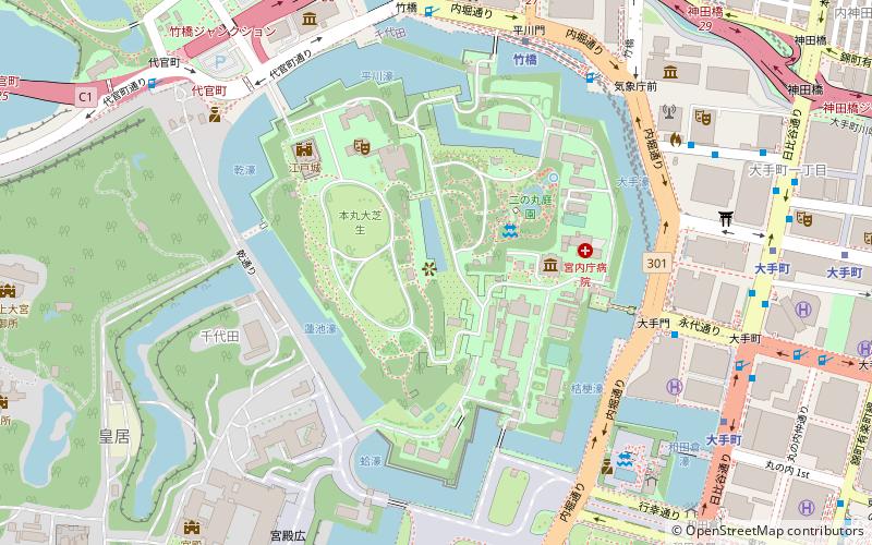 Imperial Palace East Gardens location map