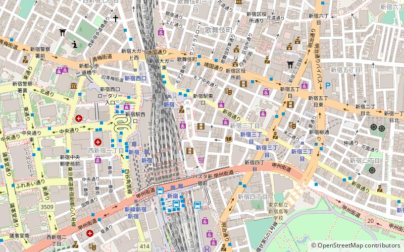 Shinjuku Musashinokan location map