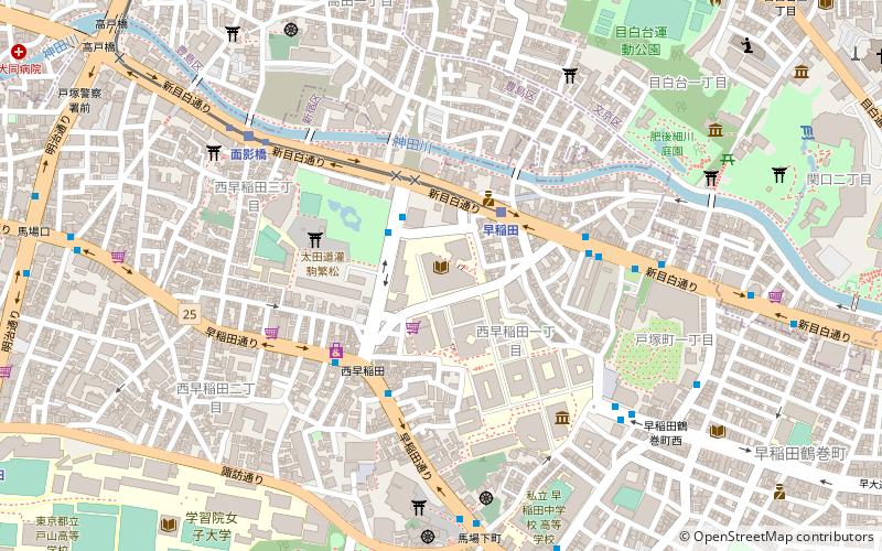 Waseda University Library location map