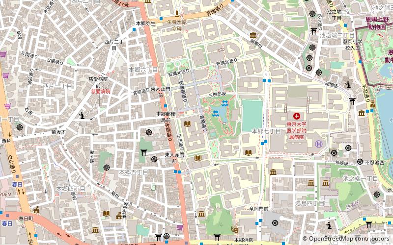University of Tokyo Library location map